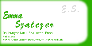 emma szalczer business card